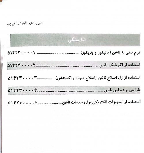 کتاب مجموعه سوالات متصدی فناوری ناخن (آرایشگر ناخن زنانه)  مجموعه کتاب های کار و مهارت اثر فاطمه باستانی