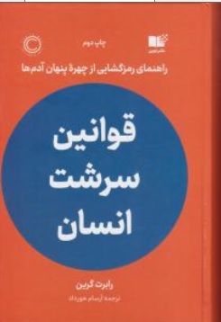 کتاب قوانین سرشت انسان ( راهنمای رمز گشایی از چهره پنهان آدم ها ) اثر رابرت گرین ترجمه آرسام هورداد  ناشر انتشارات نوین